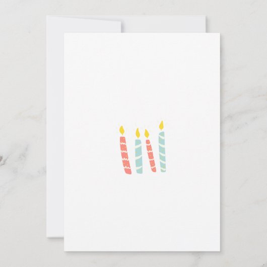 男の子の子犬のための犬の誕生日招待状 招待状 (裏面)