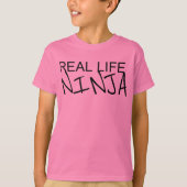 男の子の実際の忍者のオレンジのワイシャツ Tシャツ (正面)