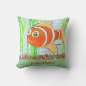 男の子の寝室の枕をパーソナライズ クッション (正面)