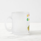 男の子の小さい庭師のTシャツおよびギフト フロストグラスマグカップ (左)