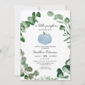 男の子の小さなかぼちゃが彼の道の赤ちゃんシャワー 招待状 (正面)