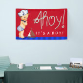 男の子の小さなセーラー航海のベビーシャワー 横断幕 (トレードショー)
