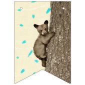 男の子の小さなティール（緑がかった色）とタンベビーシャワー バンティングフラッグ (第2の旗)