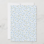 男の子の小さなバニーと青いバルーン妊娠だ 案内状 (裏面)