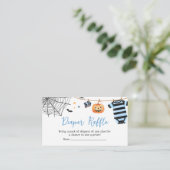 男の子の小さなブハロウィーンパンプキンオムツラッフル エンクロージャーカード (スタンド正面)