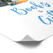 男の子の小さなブー幽霊赤ちゃんシャワー本とギフト ポスター (角)