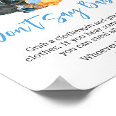 男の子の小さなブー幽霊赤ちゃんシャワー言わないベビー ポスター (角)