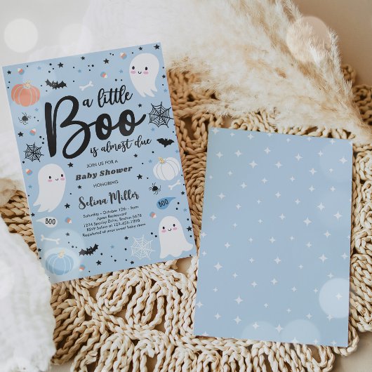 男の子の幽霊リトルブーはハロウィーンの赤ちゃんシャワーが原因 招待状