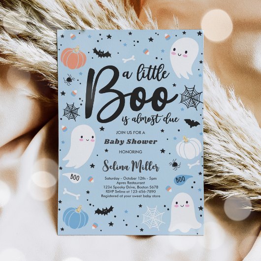 男の子の幽霊リトルブーはハロウィーンの赤ちゃんシャワーが原因 招待状