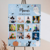 男の子の幽霊1年目の写真マイルストーンのサイン ポスター