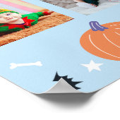 男の子の幽霊1年目の写真マイルストーンのサイン ポスター (角)