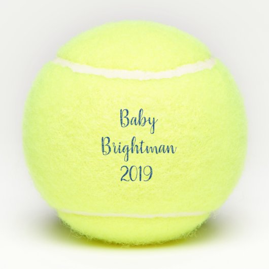 男の子の性はテディー・ベアが付いているテニス・ボールを明らかにします テニスボール (裏面)
