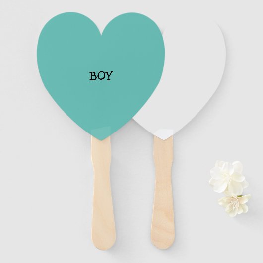 男の子の性別が明らかになる兆候 ハンドファン (正面&裏面)