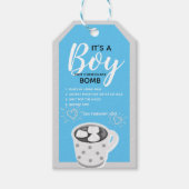 男の子の性別の表示 |ホットココア爆弾ラベル ギフトタグ (正面)