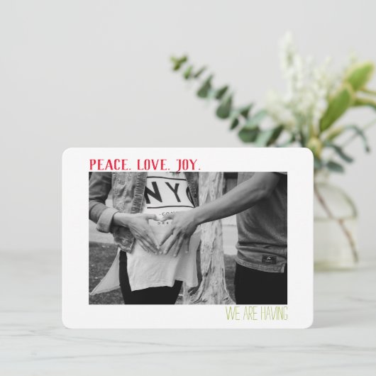 男の子の性別を暴く平和愛の喜び シーズンカード (スタンド正面)