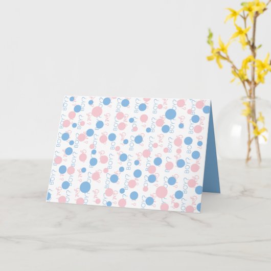 男の子の性別表示カード カード (黄色い花)