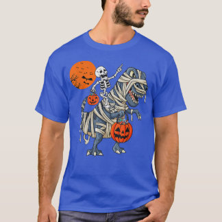 男の子の恐竜のスケルトン怖い怖い可愛い Tシャツ