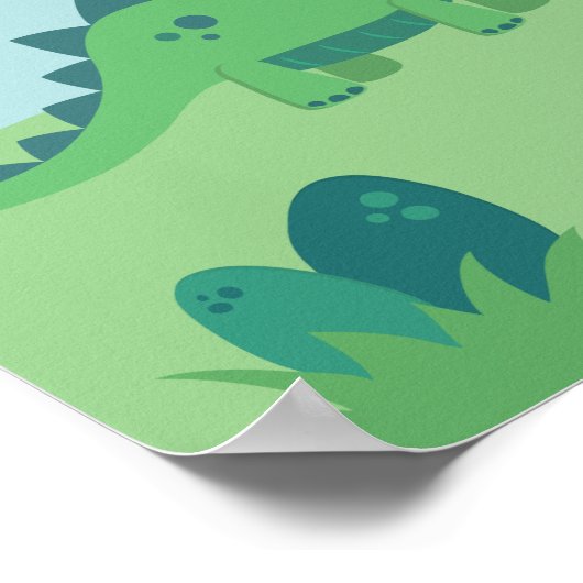 男の子の恐竜のママと男の子のポスターだ。 ポスター (角)