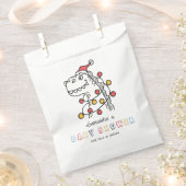 男の子の恐竜の冬のクリスマスコード赤ちゃんシャワー フェイバーバッグ (クリップ留めされた状態)