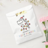 男の子の恐竜の冬のクリスマスコード赤ちゃんシャワー フェイバーバッグ (封をした状態)