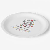 男の子の恐竜の冬のクリスマスコード赤ちゃんシャワー ペーパープレート (アングル)