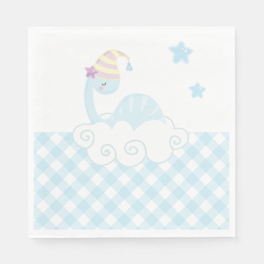 男の子の恐竜の眠り スタンダードランチョンナプキン (正面)