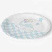 男の子の恐竜の眠り ペーパープレート (アングル)