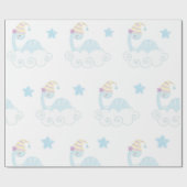 男の子の恐竜の眠り ラッピングペーパー (フラット)