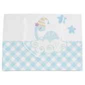 男の子の恐竜の眠り ラージペーパーバッグ (正面)