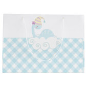 男の子の恐竜の眠り ラージペーパーバッグ (裏面)