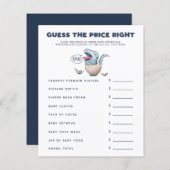 男の子の恐竜の赤ちゃんシャワー価格が正しい推測 (正面/裏面)