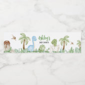 男の子の恐竜の赤ちゃんシャワー ペットボトルラベル (シングルラベル)