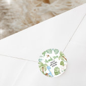 男の子の恐竜の赤ちゃんシャワー ラウンドシール