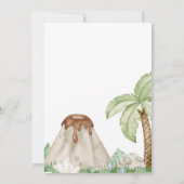 男の子の恐竜の赤ちゃんシャワー 招待状 (裏面)