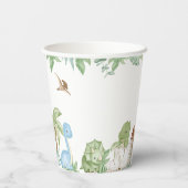 男の子の恐竜の赤ちゃんシャワー 紙コップ (裏面)