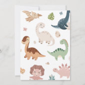 男の子の恐竜トゥーレックス2歳の誕生日パーティー 招待状 (裏面)