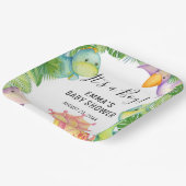 男の子の恐竜ベビーシャワーパーティー紙プレート ペーパープレート (傾斜あり)