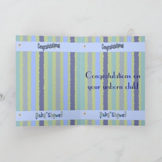 男の子の揺り木馬 カード (内部)