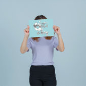 男の子の新生児シャワーブルーシルバー 招待状