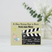 男の子の映画俳優のベビーの発表 案内状 (スタンド正面)