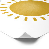 男の子の最初ののまわりに旅の太陽の好意のサイン ポスター (角)