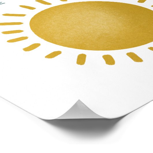 男の子の最初ののまわりに旅の太陽の好意のサイン ポスター (角)