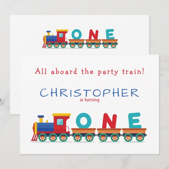 男の子の最初のバースデートレインチャッガチャッガチョーチョ (正面/裏面)