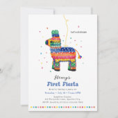 男の子の最初のフィエスタ誕生日ピニャータ招待状 招待状 (正面)