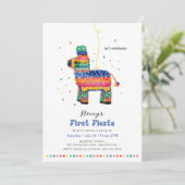 男の子の最初のフィエスタ誕生日ピニャータ招待状 招待状 (スタンド正面)
