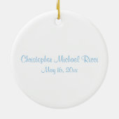 男の子の最初聖餐式の写真のオーナメントの記念品 セラミックオーナメント (裏面)