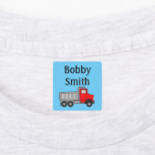 男の子の服のラベル名ダンプトラック ラベル (貼付)