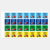 男の子の服のラベル名ダンプトラック ラベル (シート)