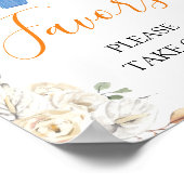 男の子の服カボチャ秋ベビーシャワーの好意 ポスター (角)