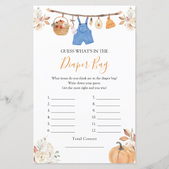 男の子の服カボチャ秋何おむつバッグ (正面)